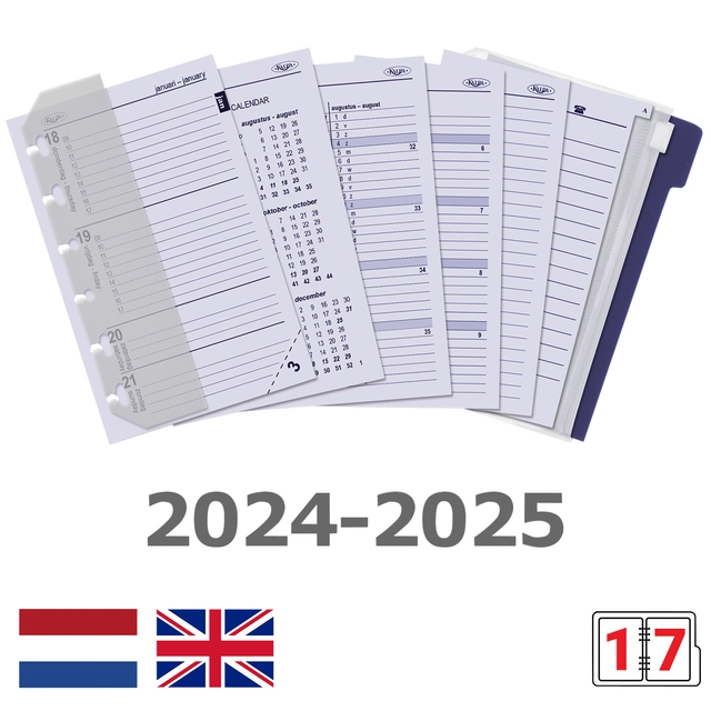 Een Organizer Kalpa Pocket inclusief agenda 2024-2025 7dagen/2pagina's slangenprint bruin koop je bij VHK Kantoorartikelen