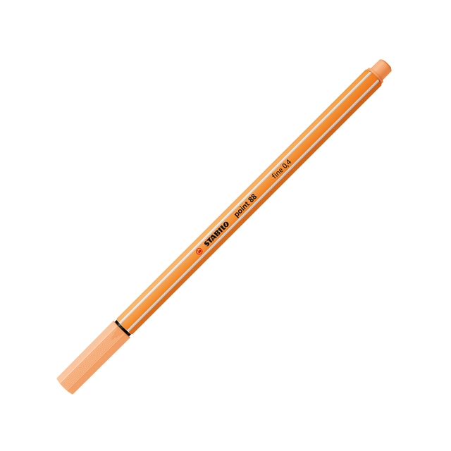 Een Fineliner STABILO point 88/25 fijn pastel oranje koop je bij Hoekmankantoorartikelen.nl