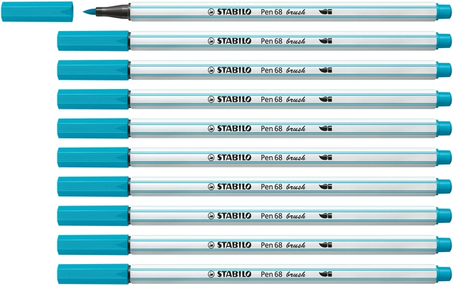 Een Brushstift STABILO Pen 568/31 lichtblauw koop je bij VHK Kantoorartikelen