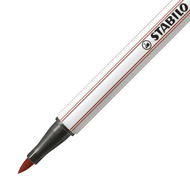 Een Brushstift STABILO Pen 568/75 sienna koop je bij Hoekmankantoorartikelen.nl