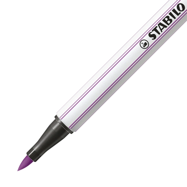 Een Brushstift STABILO Pen 568/60 pruimenpaars koop je bij Hoekmankantoorartikelen.nl