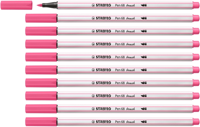 Een Brushstift STABILO Pen 568/29 roze koop je bij Hoekmankantoorartikelen.nl