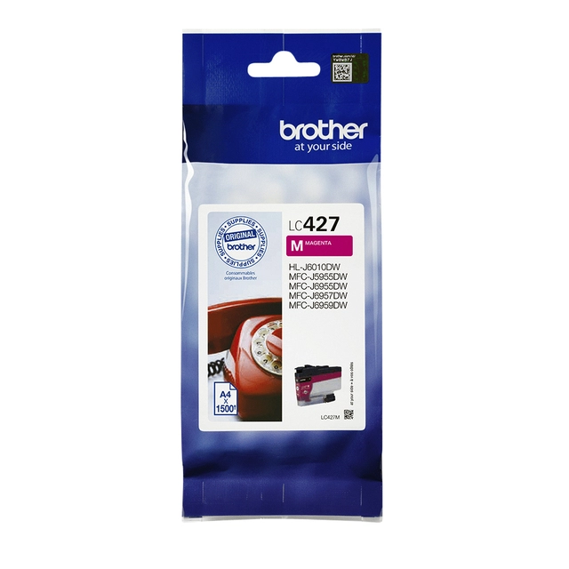 Een Inktcartridge Brother LC-427M rood koop je bij VHK Kantoorartikelen