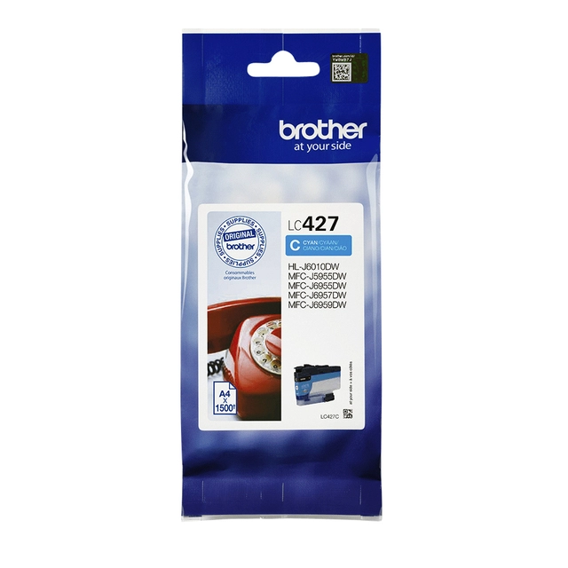 Een Inktcartridge Brother LC-427C blauw koop je bij VHK Kantoorartikelen