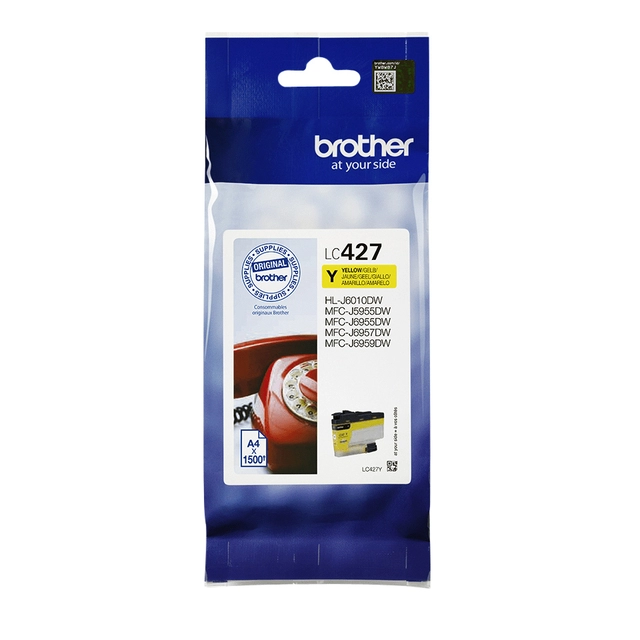 Een Inktcartridge Brother LC-427Y geel koop je bij VHK Kantoorartikelen