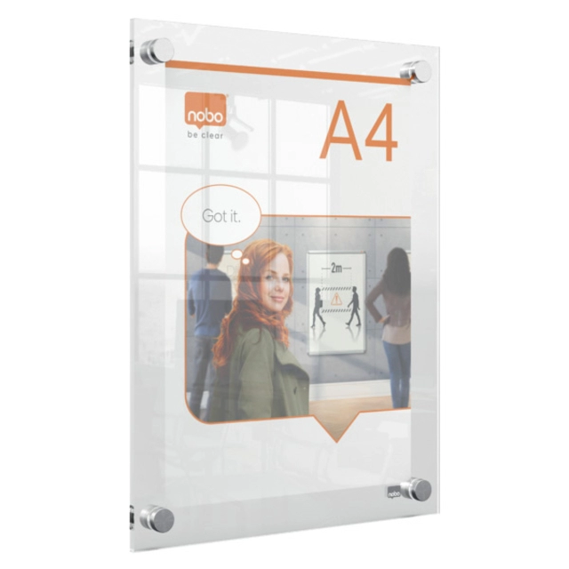 Een Infobord Nobo Premium Plus A4 acryl wand koop je bij VHK Kantoorartikelen