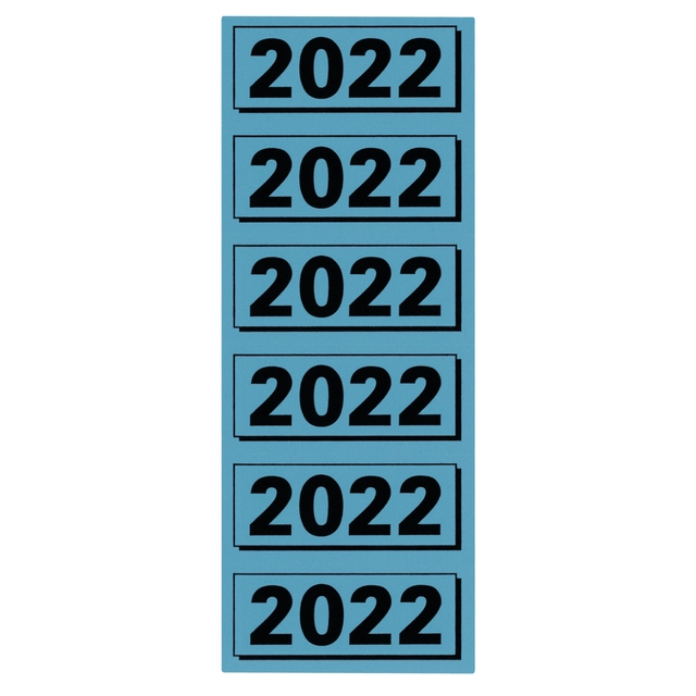 Een Rugetiket Elba 2022 57x25mm blauw koop je bij VHK Kantoorartikelen