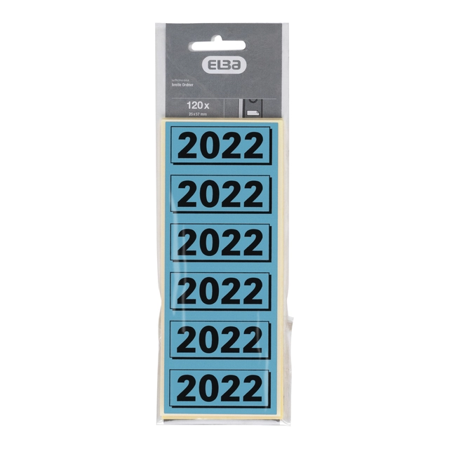 Een Rugetiket Elba 2022 57x25mm blauw koop je bij VHK Kantoorartikelen