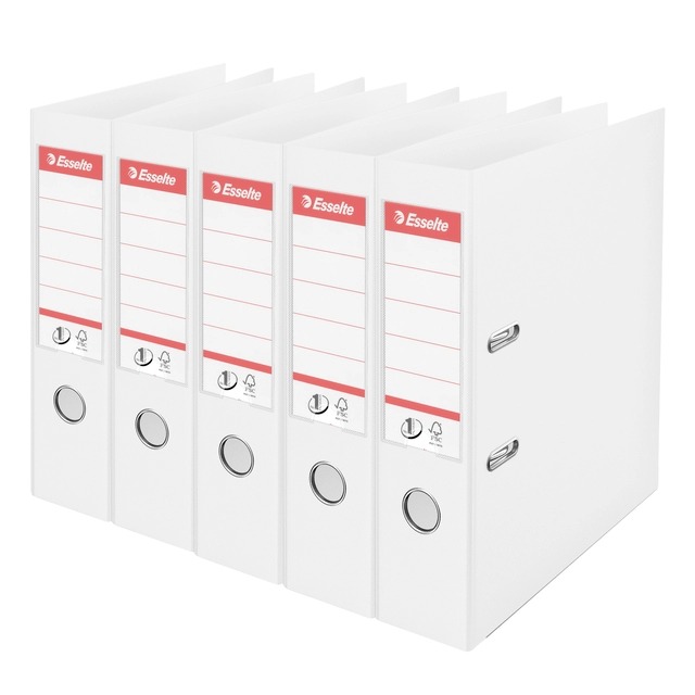 Een Ordner Esselte Vivida No.1 multipack 75mm A4 5 stuks wit koop je bij VHK Kantoorartikelen