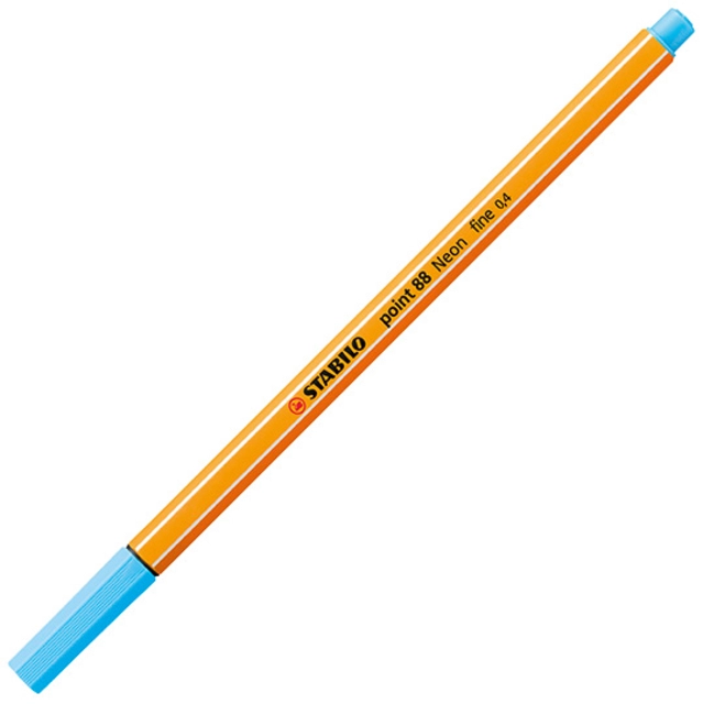 Een Fineliner STABILO point 88/031 fijn neon blauw koop je bij VHK Kantoorartikelen