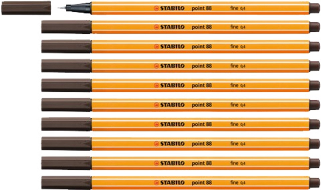 Een Fineliner STABILO point 88/65 fijn amber koop je bij VHK Kantoorartikelen