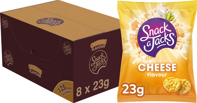 Een Mini rijstwafels Snack-a-Jacks cheese koop je bij VHK Kantoorartikelen