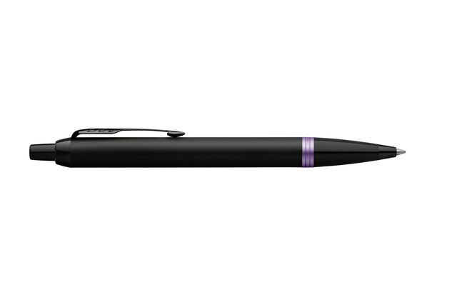 Een Balpen Parker IM black purple vibrant ring medium koop je bij VHK Kantoorartikelen