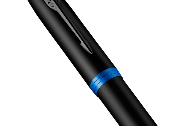 Een Vulpen Parker IM black blue vibrant ring fijn koop je bij VHK Kantoorartikelen