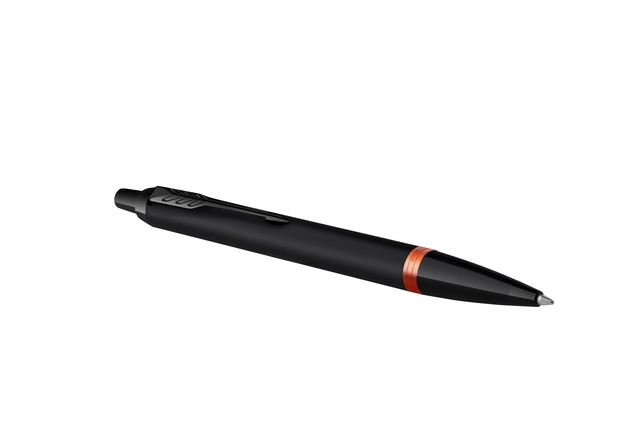 Een Balpen Parker IM black orange vibrant ring medium koop je bij VHK Kantoorartikelen