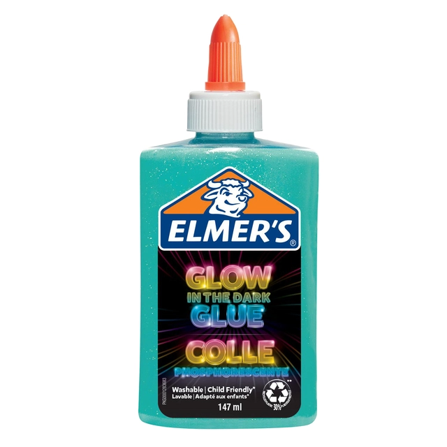 Een Kinderlijm Elmer's glow in the dark blauw koop je bij VHK Kantoorartikelen