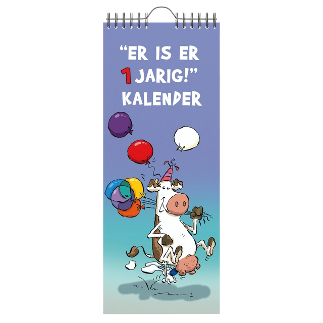 Een Verjaardagskalender Lannoo Ritstier 130x325 blauw koop je bij VHK Kantoorartikelen