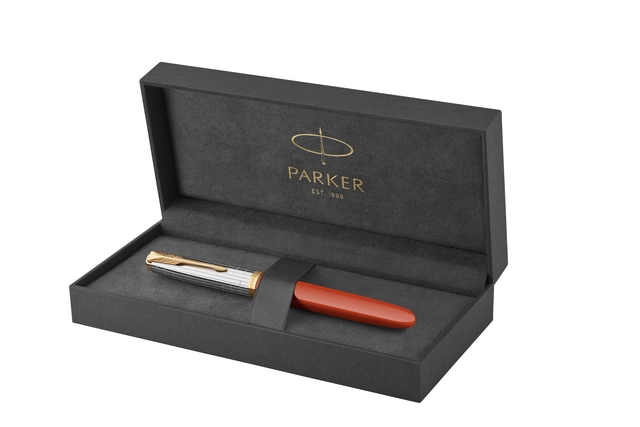 Een Vulpen Parker 51 Premium red rage GT fijn koop je bij VHK Kantoorartikelen