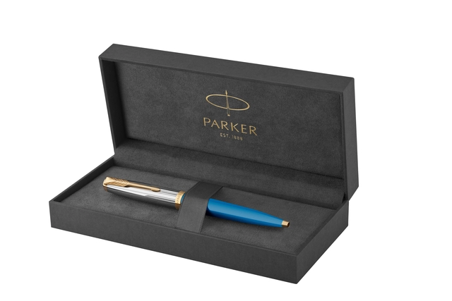 Een Balpen Parker 51 Premium turquoise GT medium koop je bij VHK Kantoorartikelen