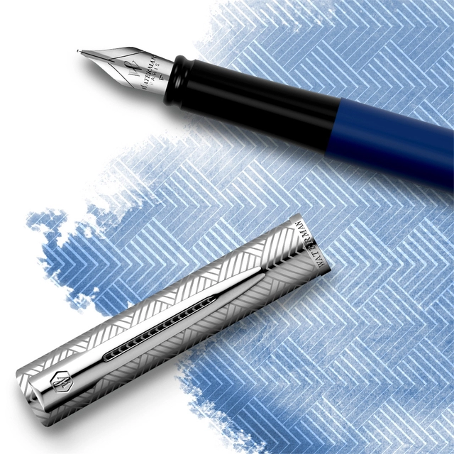 Een Vulpen Waterman Allure DeLuxe blue fijn koop je bij Hoekmankantoorartikelen.nl