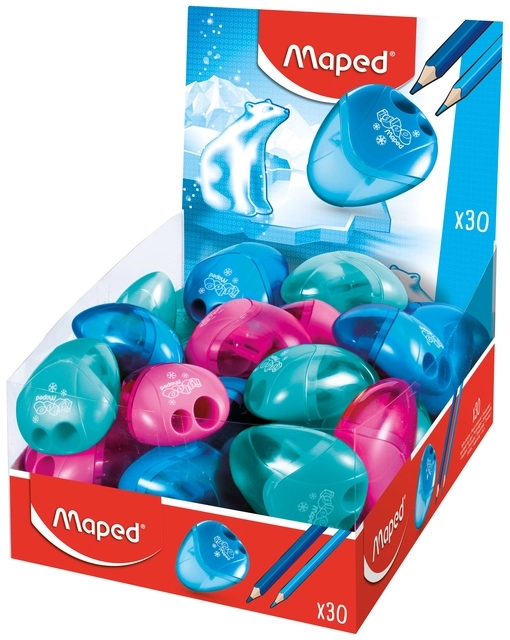 Een Puntenslijper Maped Igloo 2gaats display á 30 stuks assorti koop je bij VHK Kantoorartikelen