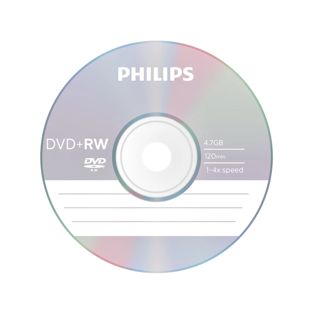 Een DVD+RW Philips 4.7GB 4x SP 10 stuks koop je bij Hoekmankantoorartikelen.nl