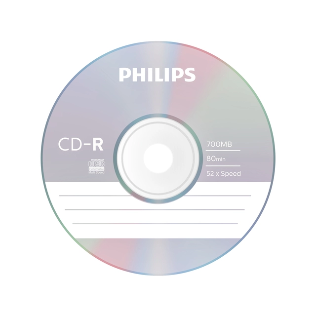 Een CD-R Philips 80Min 700MB 52x SL 10 stuks koop je bij Hoekmankantoorartikelen.nl