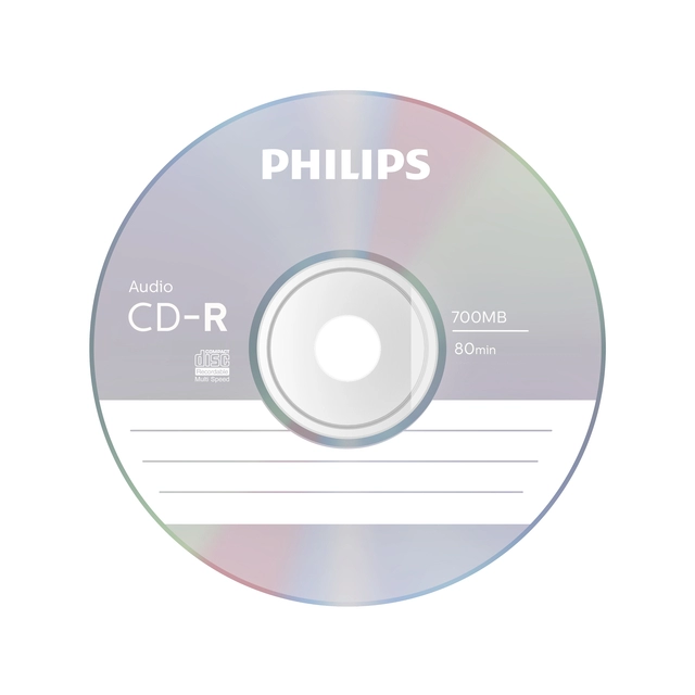 Een CD-R Philips 80Min audio JC 10 stuks koop je bij Hoekmankantoorartikelen.nl