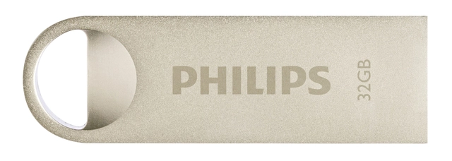 Een USB-stick 2.0 Philips moon vintage silver 32GB koop je bij VHK Kantoorartikelen