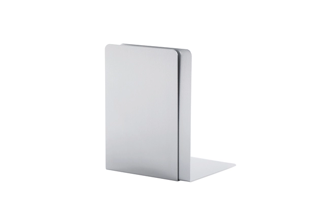 Een Boekensteun MAUL aluminium 12x12x17.5cm set 2 zilver koop je bij VHK Kantoorartikelen