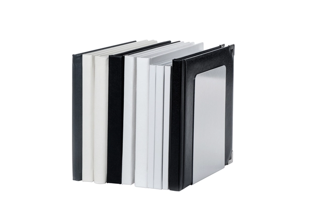 Een Boekensteun MAUL aluminium 12x12x17.5cm set 2 zilver koop je bij VHK Kantoorartikelen