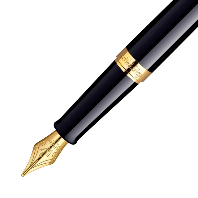 Een Vulpen Waterman Hémisphère black lacquer GT medium koop je bij VHK Kantoorartikelen