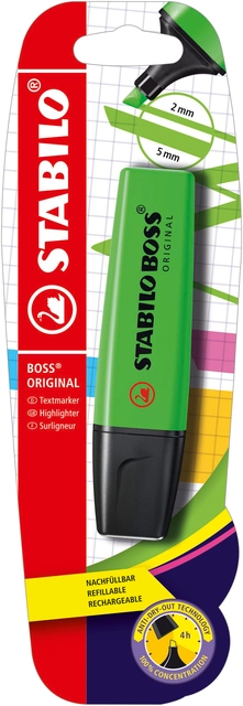 Een Markeerstift STABILO BOSS Original 70/33 groen blister à 1 stuk koop je bij VHK Kantoorartikelen