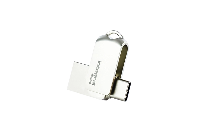 Een USB-stick Integral 3.0 USB-360-C Dual 128GB koop je bij VHK Kantoorartikelen