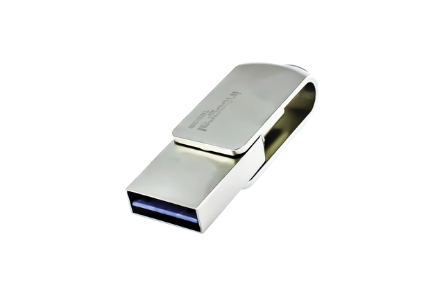 Een USB-stick Integral 3.0 USB-360-C Dual 128GB koop je bij VHK Kantoorartikelen