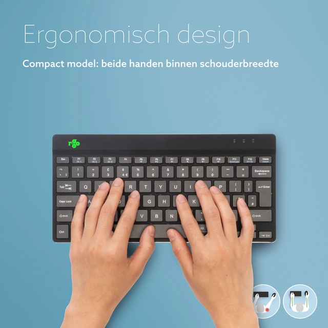 Een Toetsenbord R-Go Ergonomisch Compact Break QWERTY koop je bij Hoekmankantoorartikelen.nl