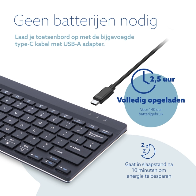 Een Toetsenbord R-Go Ergonomisch Compact Break QWERTY koop je bij Hoekmankantoorartikelen.nl