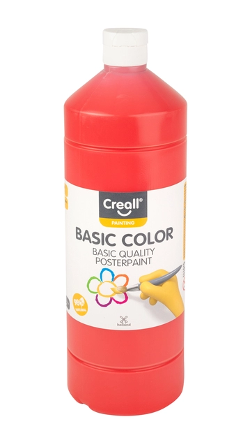 Een Plakkaatverf Creall basic lichtrood 1000ml koop je bij Hoekmankantoorartikelen.nl