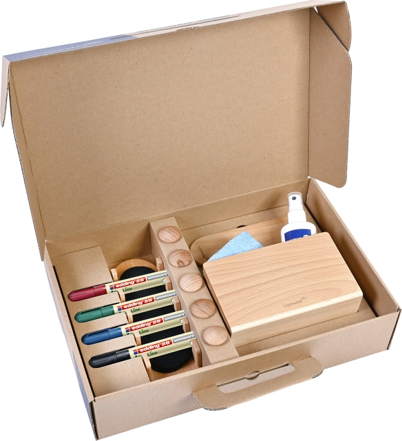 Een Whiteboard accessoire starter kit Legamaster WOODEN 17 stuks koop je bij Hoekmankantoorartikelen.nl