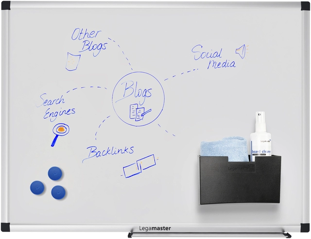 Een Whiteboard Legamaster UNITE PLUS 45x60cm koop je bij Hoekmankantoorartikelen.nl