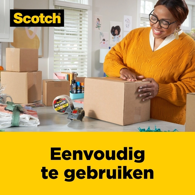 Een Verpakkingstape Scotch Box Lock 3950-EF 48mmx50m koop je bij Hoekmankantoorartikelen.nl