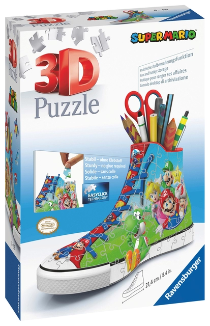 Een 3D puzzel Ravensburger Sneaker Mario 54 stuks koop je bij VHK Kantoorartikelen