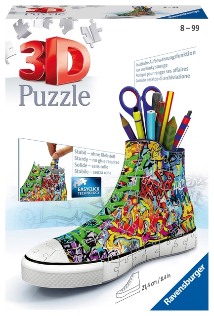 Een 3D puzzel Ravensburger Sneaker Graffiti Style 54 stuks koop je bij VHK Kantoorartikelen