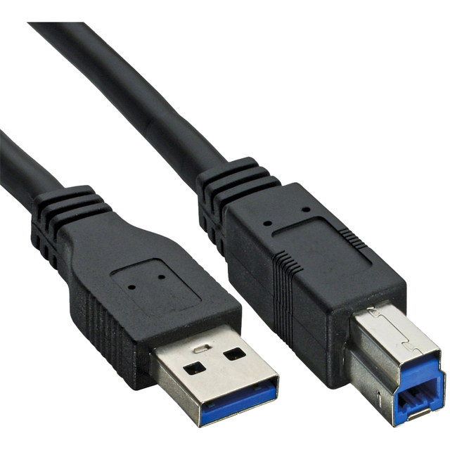 Een Kabel Inline USB-A USB-B 3.0 M 0.5 meter zwart koop je bij VHK Kantoorartikelen