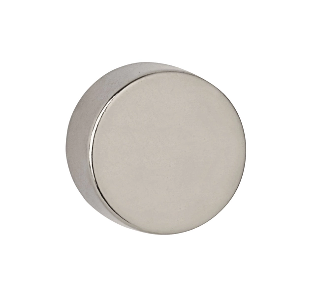 Een Magneet MAUL Neodymium rond 15x10mm 8kg 4 stuks koop je bij Hoekmankantoorartikelen.nl