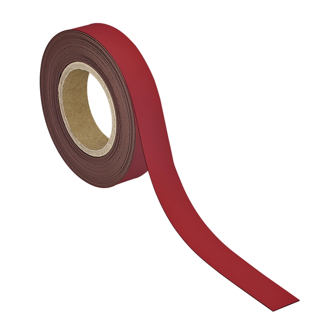 Een Magneetband MAUL beschrijf- wisbaar 10mx30mmx1mm rood koop je bij VHK Kantoorartikelen