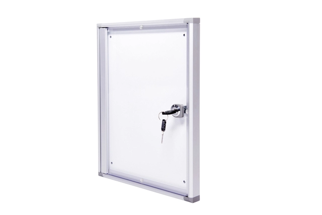 Een Binnenvitrine wand MAULextraslim whiteboard 1xA4 met slot koop je bij VHK Kantoorartikelen