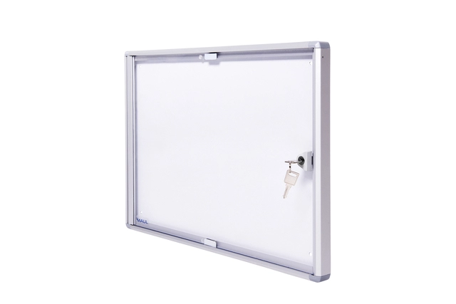 Een Binnenvitrine wand MAULextraslim whiteboard 2xA4 met slot koop je bij VHK Kantoorartikelen