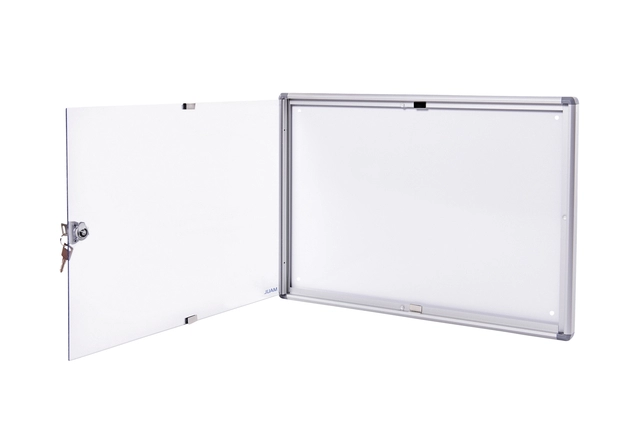 Een Binnenvitrine wand MAULextraslim whiteboard 2xA4 met slot koop je bij VHK Kantoorartikelen