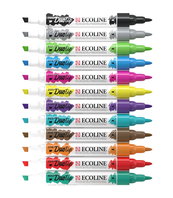 Een Duotip marker Ecoline basis set 12 kleuren koop je bij VHK Kantoorartikelen